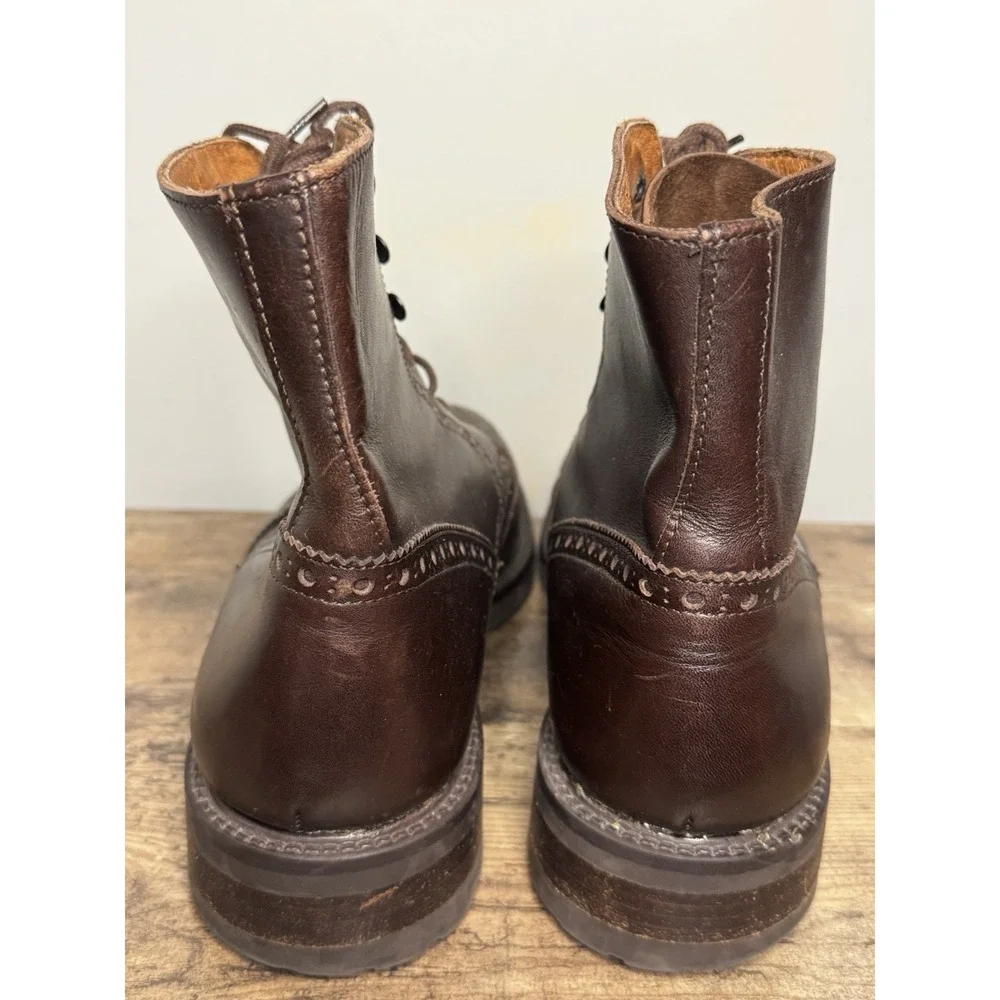 Banana Republic Men's Oxford, Wingtip, Brown Leather Boots-11.5